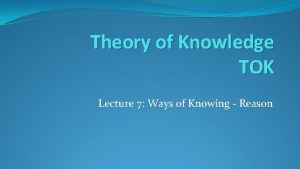 7 ways of knowing