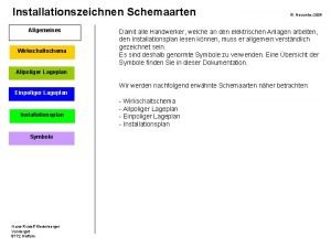 Wirkschaltschema Wirkschaltschema