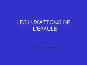 Luxation extra coracoidienne