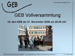 www gebtuebingen de vu GEB Vollversammlung fr den