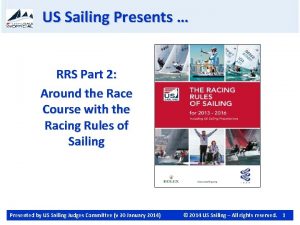 US Sailing Presents RRS Part 2 Around the