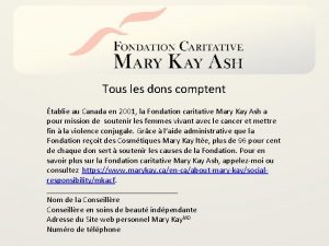 Fondation mary kay ash