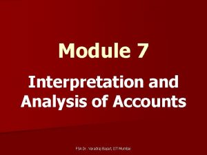 Module 7 financial statement analysis