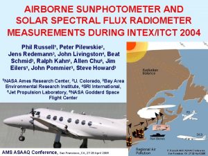 AIRBORNE SUNPHOTOMETER AND SOLAR SPECTRAL FLUX RADIOMETER MEASUREMENTS