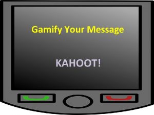 Kahoot gamification