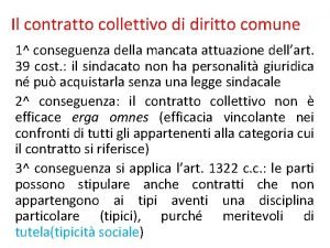 Contratto collettivo di diritto comune