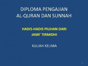 Diploma al quran dan sunnah