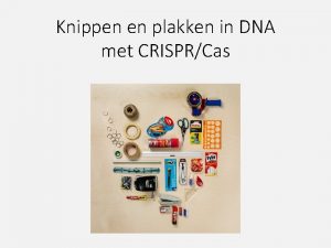 Knippen en plakken in DNA met CRISPRCas Wie