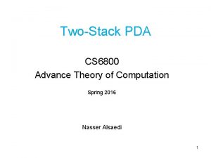 Two stack pda examples