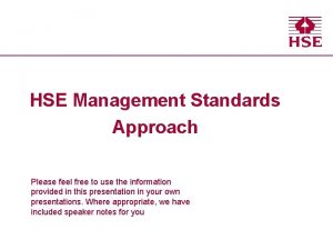 What are the 6 hse management standards