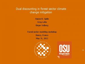 Dual discounting in forest sector climate change mitigation