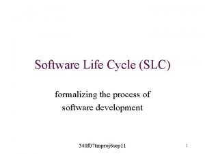 Software life cycle