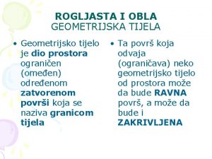 Geometrijsko tijelo prizma Geometrijsko tijelo prizma