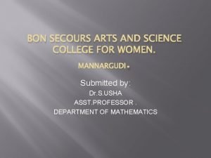 Bon secours arts and science college