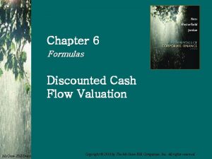 Chapter 6 discounted cash flow valuation