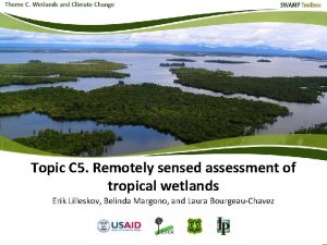 Topic C 5 Remotely sensed assessment of tropical