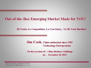 OutoftheBox Emerging Market Made for YOU Hi Needs