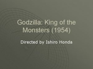 Godzilla king of the monsters 1954