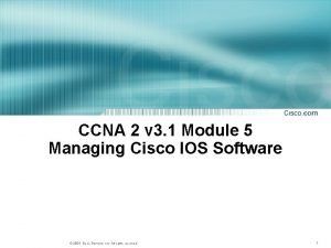 CCNA 2 v 3 1 Module 5 Managing