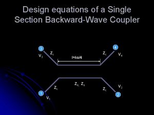 Backward wave coupler