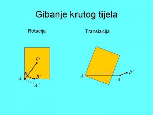 Translacija i rotacija