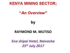 Mining cadastre kenya