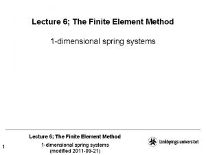 Finite element method Finite element method