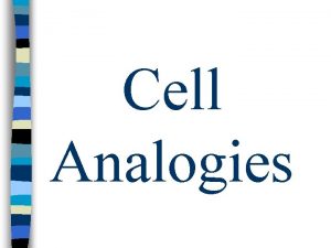 Cell Analogies WarmUp 1 What is an analogy
