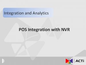 Nvr pos integration Nvr pos integration