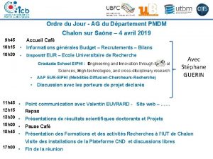 Ordre du Jour AG du Dpartement PMDM Chalon