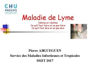 Maladie de Lyme Dlires et ralits Ce quil