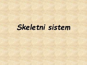 Skeletni sistem Mezodermalnog porekla lei duboko ispod koe