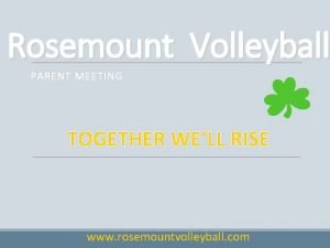 Volleyball parent meeting agenda