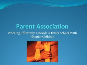 Working effectively as a parent association