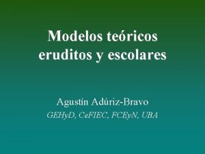 Modelos eruditos