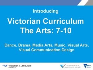 Victorian curriculum arts