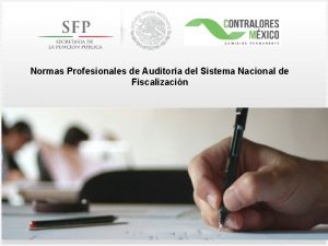 Normas Profesionales de Auditora del Sistema Nacional de