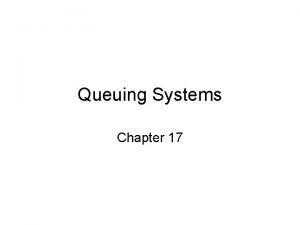 Components of queuing system