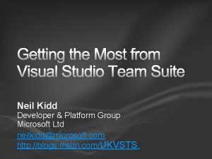 Team System Adoption Martin Woodward Teamprise Visual Studio Team System Adoption Martin Woodward Teamprise Visual Studio