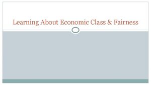 Learning About Economic Class Fairness based on economic