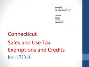 Connecticut sales tax exemptions