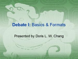 Cross examination in a debate