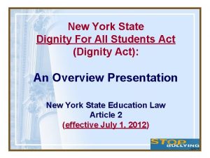 New York State Dignity For All Students Act