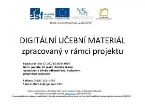 DIGITLN UEBN MATERIL zpracovan v rmci projektu Registran