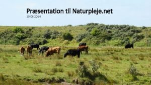 Prsentation til Naturpleje net 19 08 2014 Netvrkssamarbejde