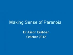 Paranoia deliranta
