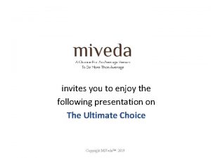 invites you to enjoy the following presentation on
