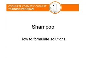 How to formulate shampoo