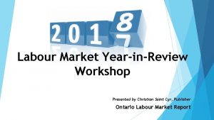 Labour Market YearinReview Workshop Presented by Christian Saint