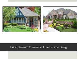 Objectives of landscape design